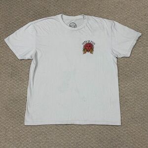 CVLA Shirt Mens Size XL Love Is Pain White Front Back Graphic Cotton Tee-Shirt